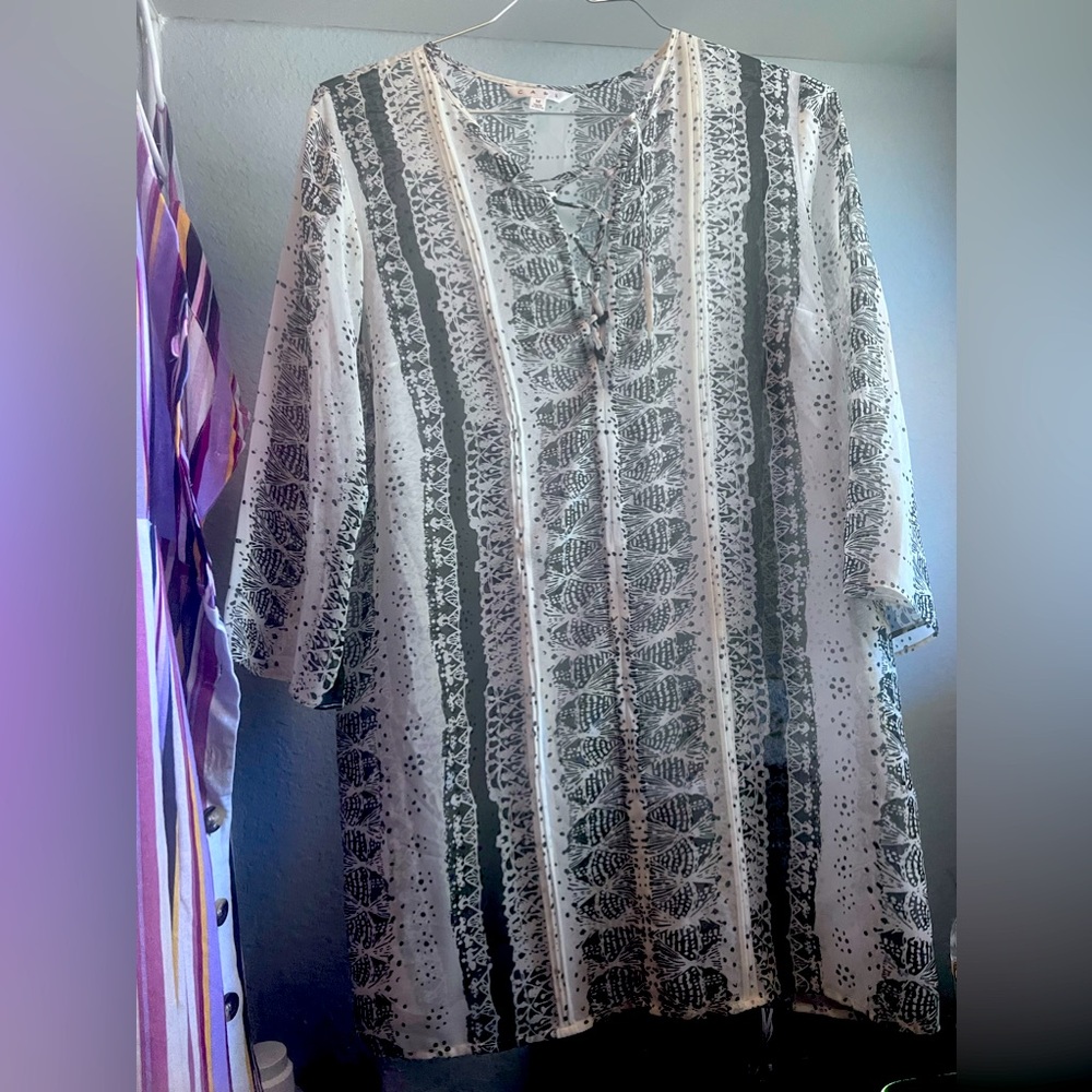 Cabi Lace-Up Beatnik Blouse